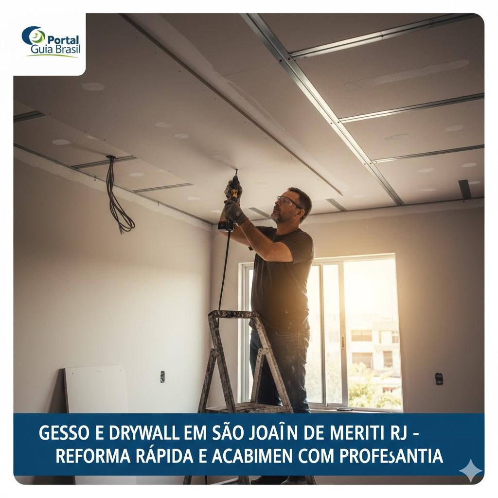 Gesso e Drywall em São João de Meriti RJ – Reforma Rápida e Acabamento Profissional