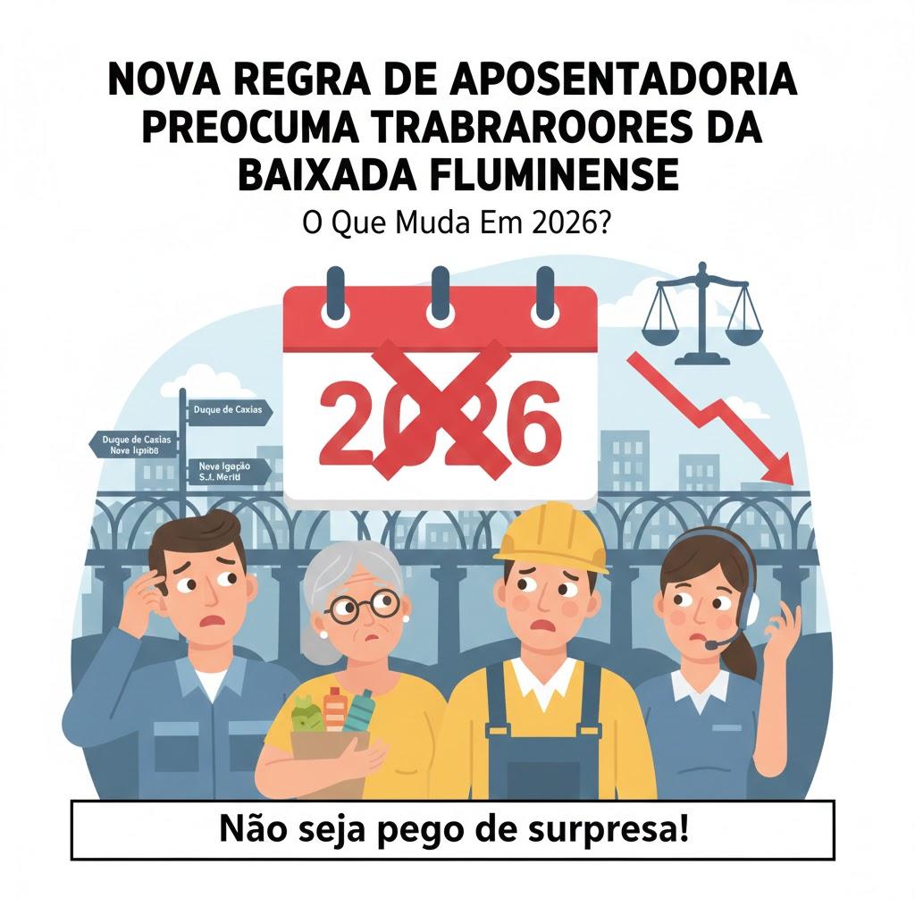 Nova Regra de Aposentadoria Preocupa Trabalhadores da Baixada Fluminense: O que Muda em 2026?