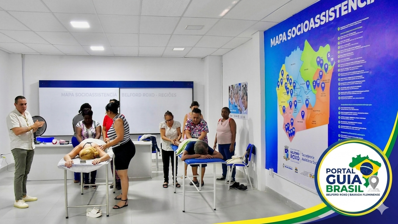 Cursos Gratuitos em Belford Roxo 2026: CRAS Jardim Redentor Oferece Capacitação em Massoterapia e Coquetelaria