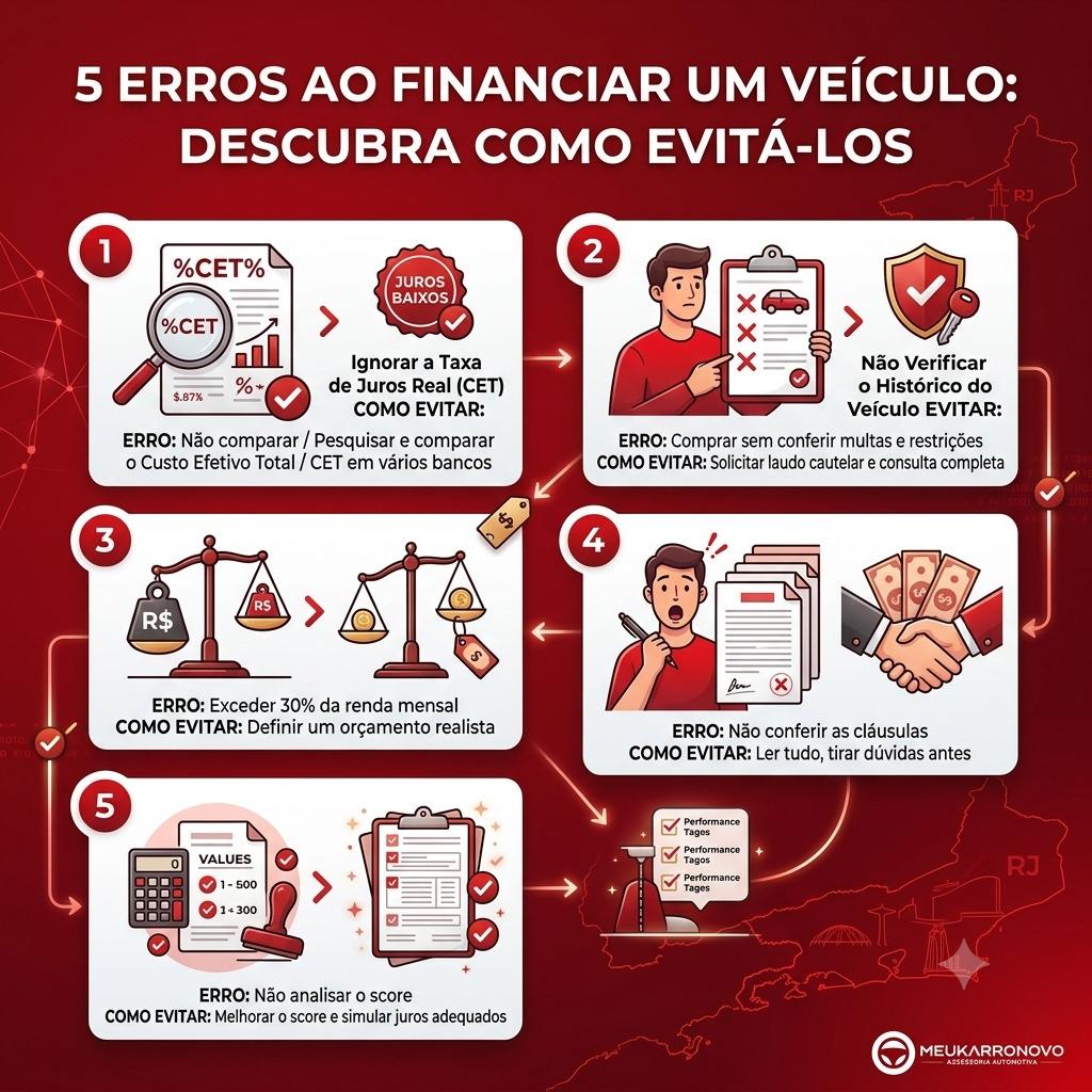 5 Erros ao Financiar um Veículo: Descubra Como Evitá-los