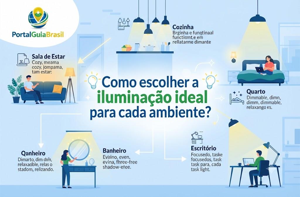 Como Escolher a Iluminação Ideal para Cada Ambiente em 2026? Guia Prático