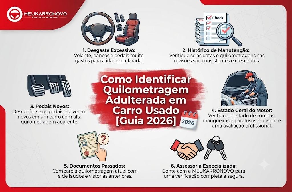 Como Identificar Quilometragem Adulterada em Carro Usado [Guia 2026]