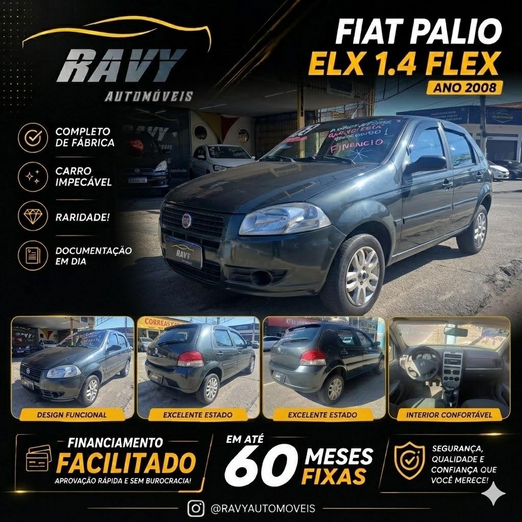 Fiat Palio ELX 1.4 Flex 2008 Completo | Financiamento em até 48x | Ravy Automóveis