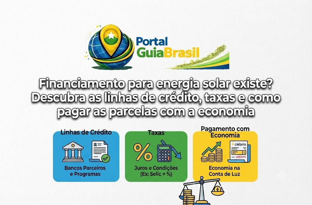 Financiamento para energia solar existe? Descubra as linhas de crédito, taxas e como pagar as parcelas com a economia