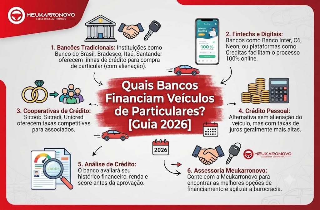 Quais Bancos Financiam Veículos de Particulares? [Guia 2026]