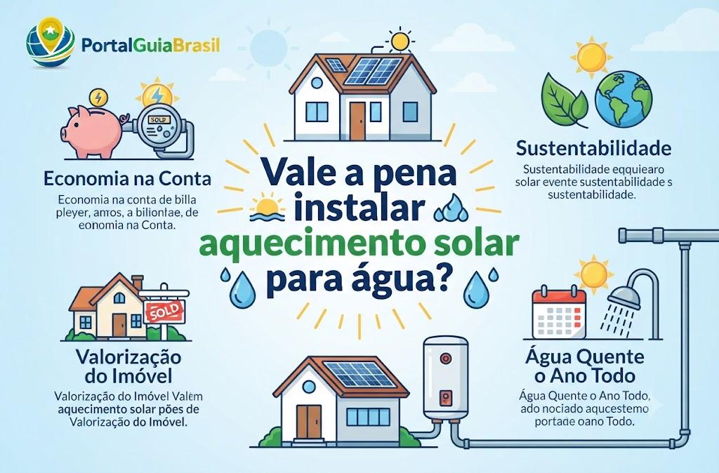 Vale a Pena Instalar Aquecimento Solar de Água? Custo-Benefício
