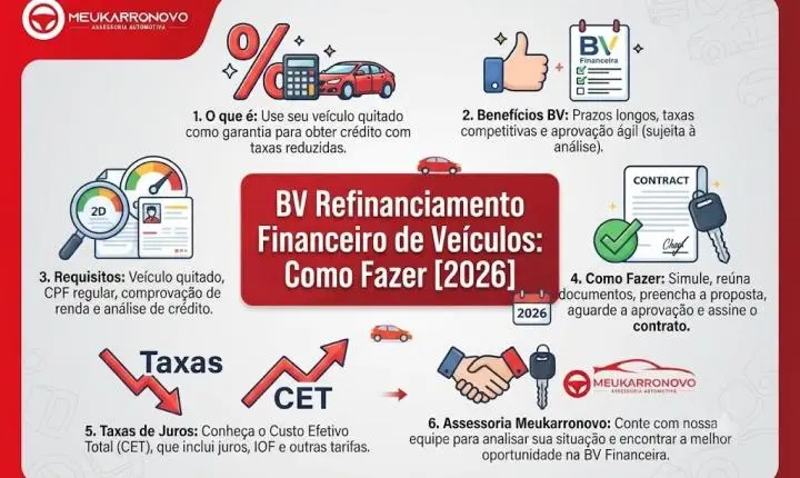BV Refinanciamento Financeiro de Veículos: Como Fazer [2026]