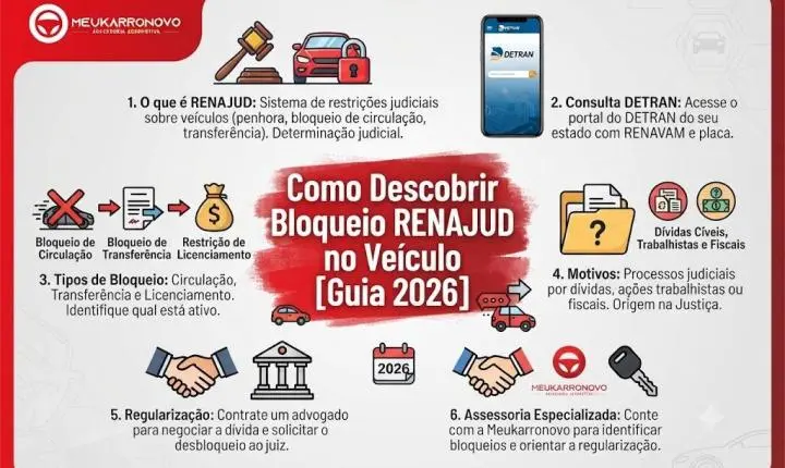 Como Descobrir Bloqueio RENAJUD no Veículo [Guia 2026]