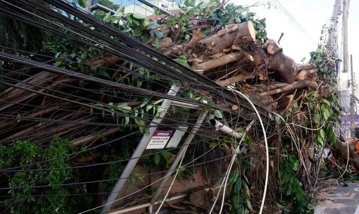 Falta de energia no Rio atinge 279 mil clientes após forte vendaval