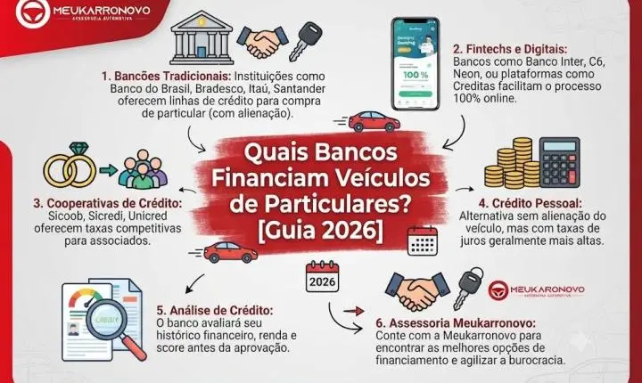 Quais Bancos Financiam Veículos de Particulares? [Guia 2026]