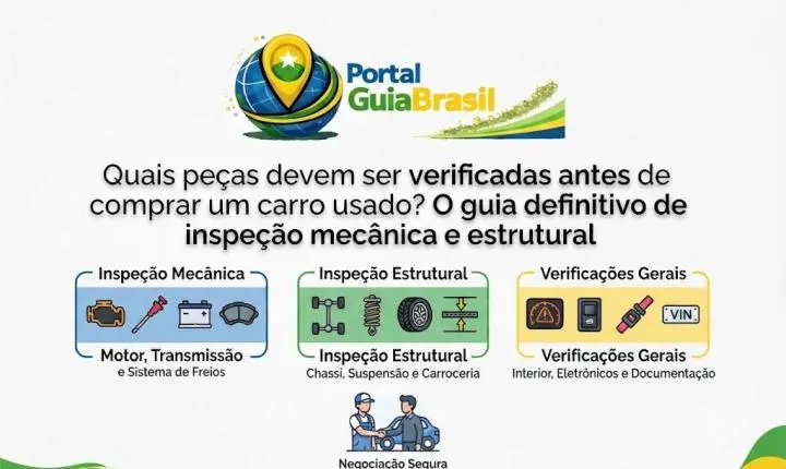 Quais peças devem ser verificadas antes de comprar um carro usado? O guia definitivo de inspeção mecânica e estrutural