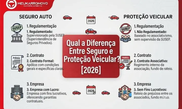 Qual a Diferença Entre Seguro e Proteção Veicular? [2026]