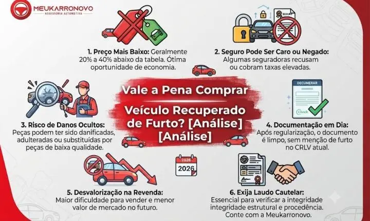 Vale a Pena Comprar Veículo Recuperado de Furto? [Análise]